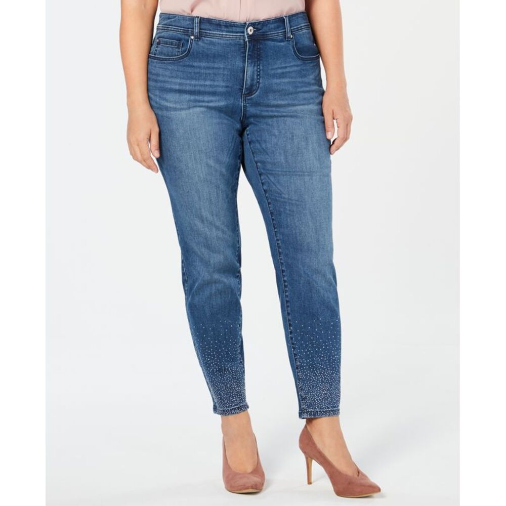 Plus Size Caviar Studded Skinny Jeans